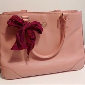 Authentic pink tory burch tote